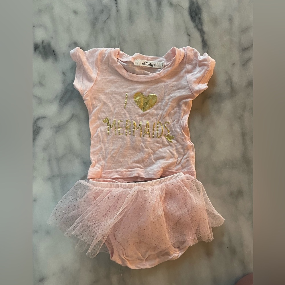 Oh Baby! I 🤍 Mermaids shirt and tutu set